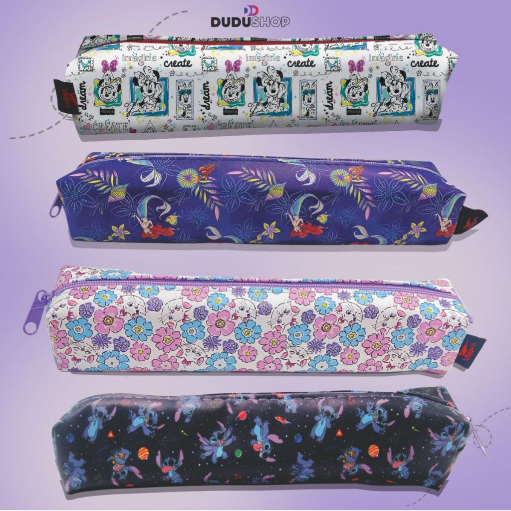 Estojo Porta Lápis Fino Personagens Stitch Gatinha Maria Porta Lápis Escolar Licenciado Homem Aranha em Oferta na Shopee