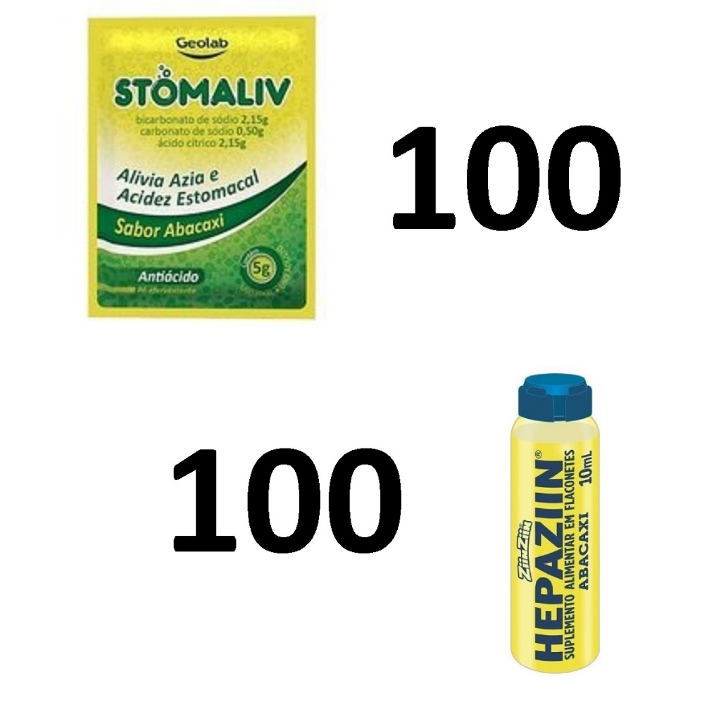Kit ressaca com 100 de cada suplemento alimentar