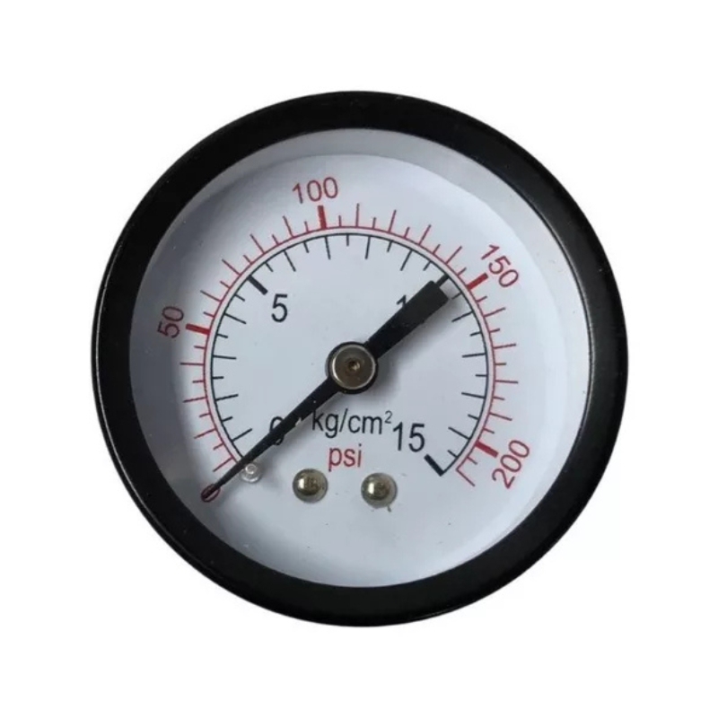 Manômetro 1/4 15 Bar 200Psi Medidor De Pressão Horizontal Diversos Compressores De Ar
