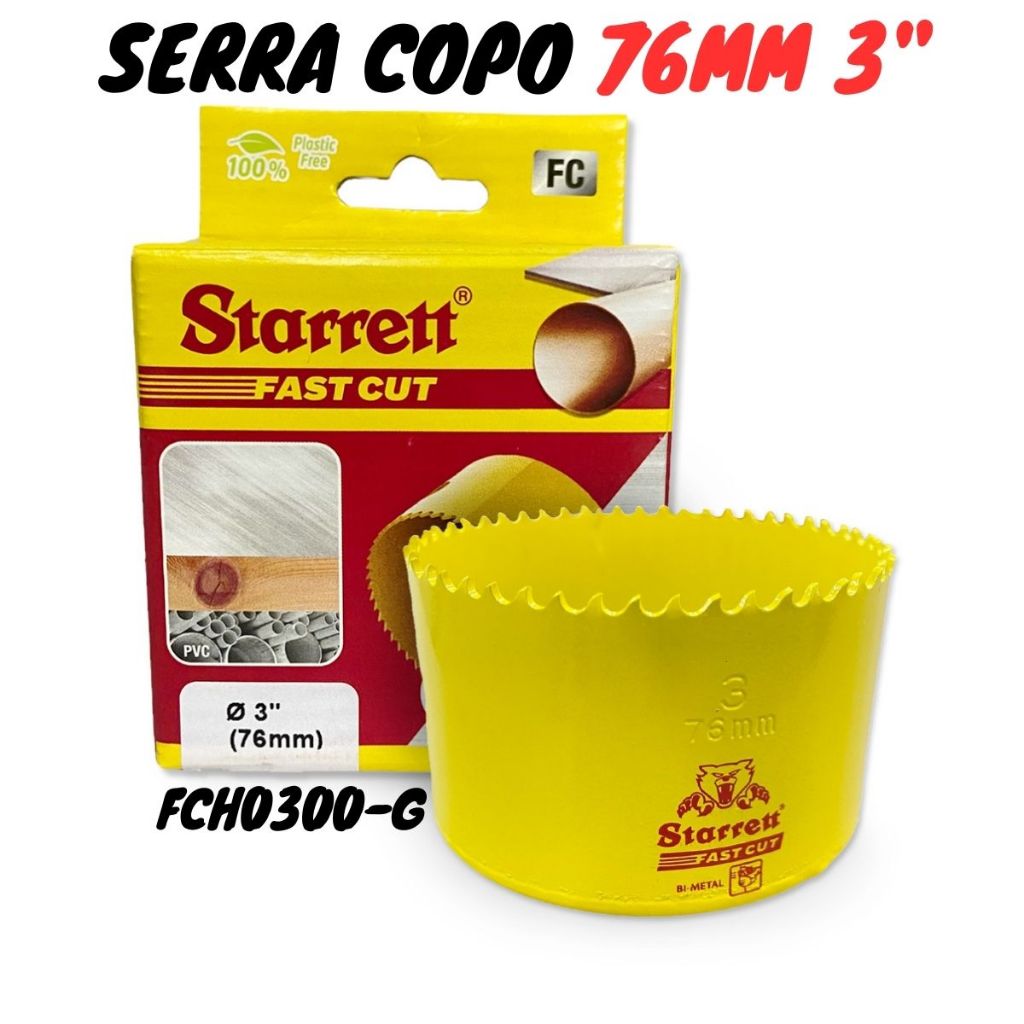 Serra Copo Fast Cut 3" 76mm (Fch0300-G) Starrett