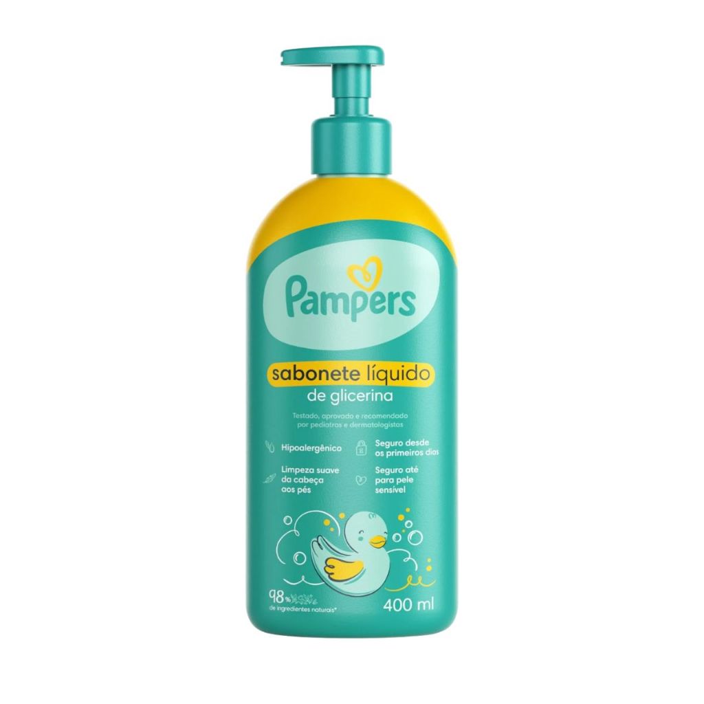 Sabonete Líquido Corporal Glicerina Pampers 400ml - Mom & Baby