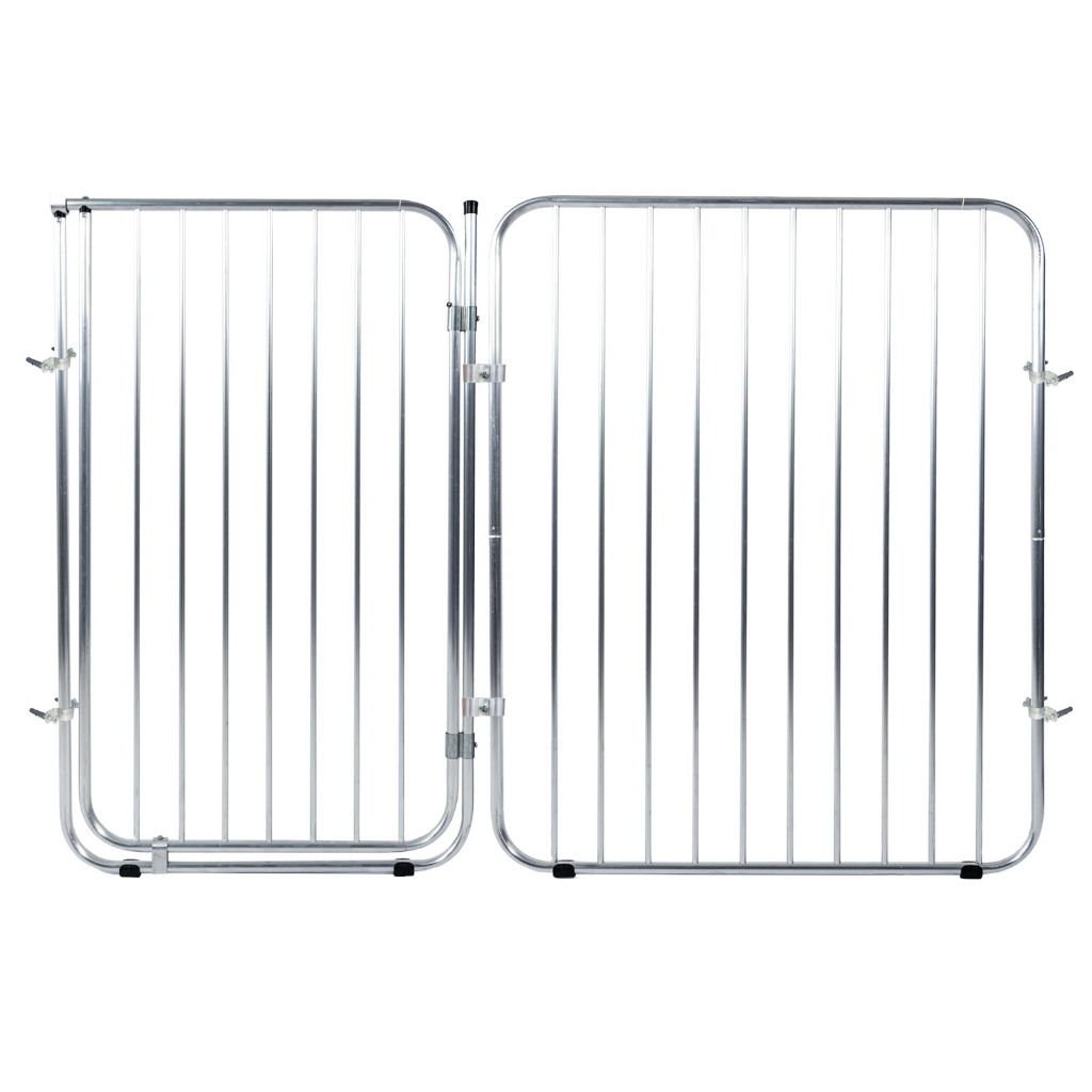 Cercadinho Pet Alto Portão Grade Alumínio 1 Mod 90x68cm Alcance máximo linear 1,23m