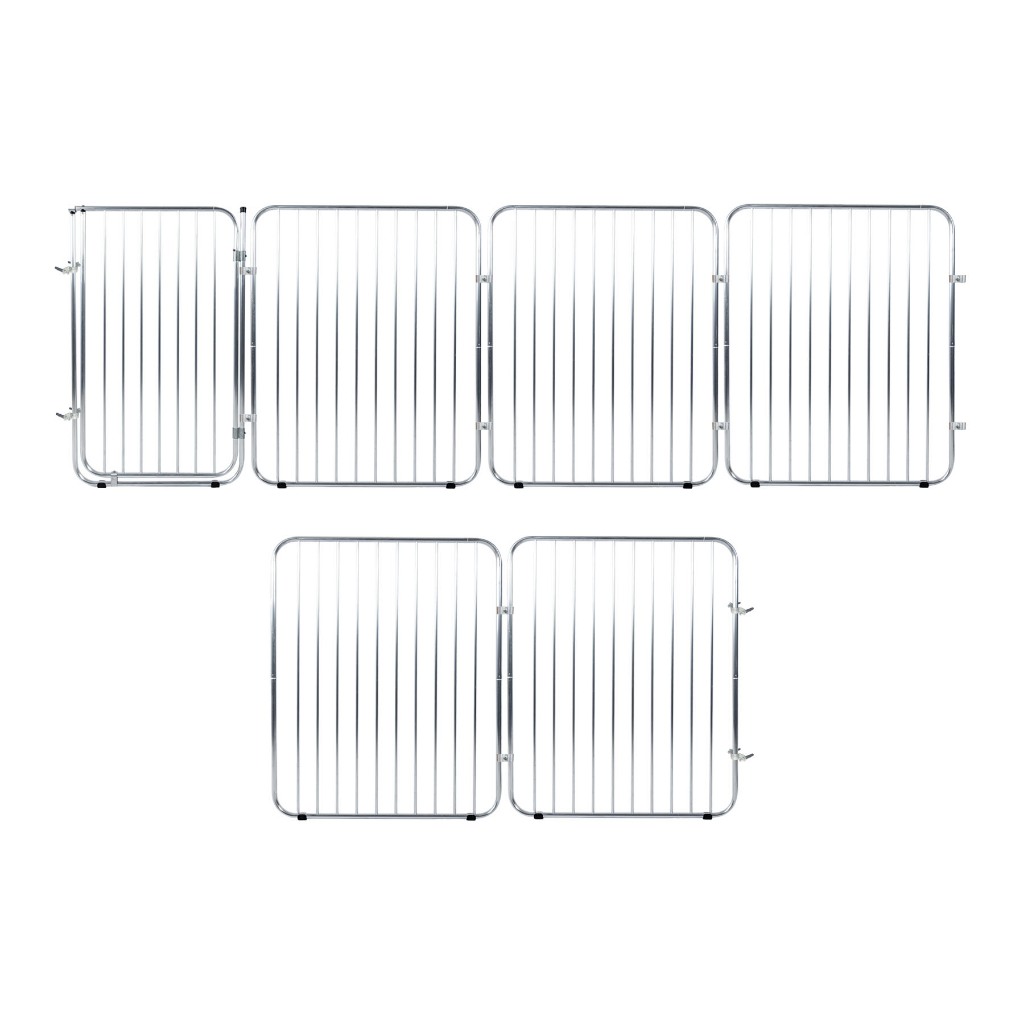 Cercadinho Pet Alto Portão Grade Alumínio 5 Mod 90x68cm Alcance máximo linear 4,03m