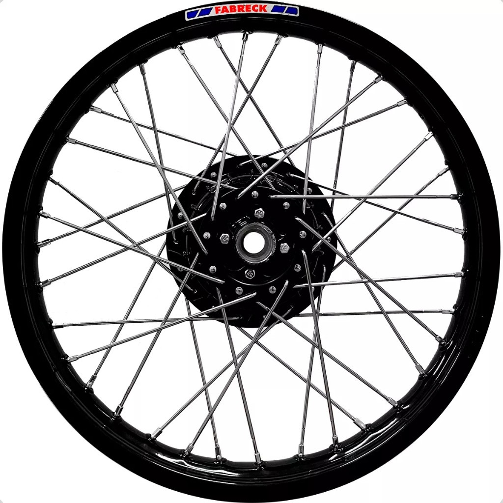 Par De Roda Bros 125 150 160 Alumínio Cubo Preto Raiamento 4mm Tambor Tras/Diant — imagem 2 de 2