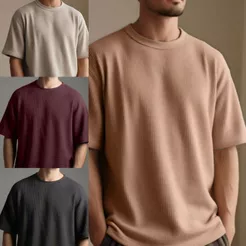 Kit 4 Camiseta Oversized Masculino Tecido Texturizado