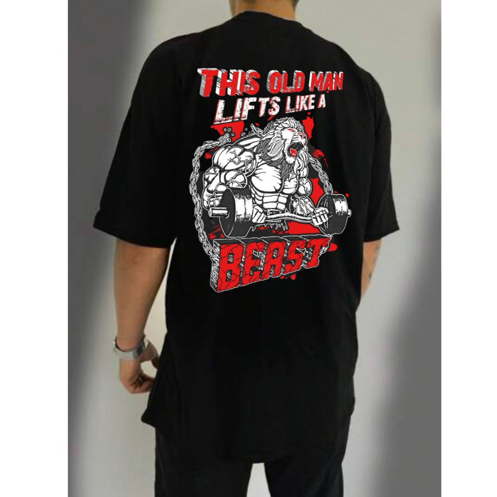 Camiseta Masculina Oversized Gorila Peso GYM Academia Treino Larga E Confortavel