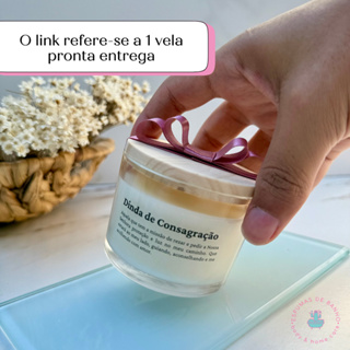 1 Vela Aromática  madrinha de consagração - PRONTA ENTREGA - LEIA A DESCRIÇÃO!! em Oferta na Shopee