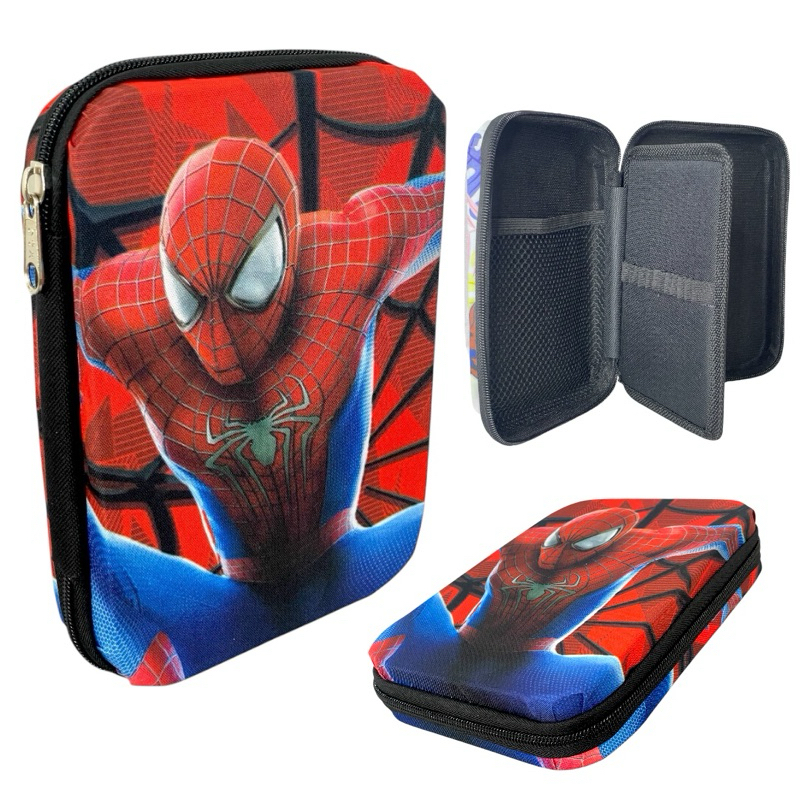 ESTOJO BOX 100 PENS ORGANIZADOR SPIDER MAN HOMEM ARANHA INFANTIL ESCOLAR MENINO em Oferta na Shopee