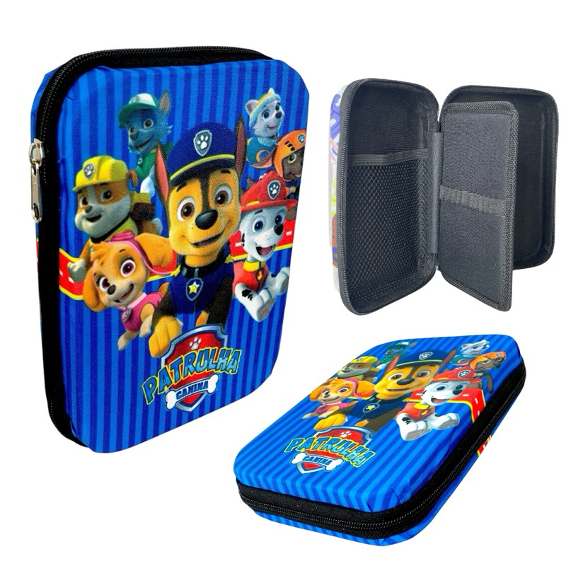 ESTOJO BOX PATRULHA CANINA ORGANIZADOR ESCOLAR INFANTIL MENINO MENINA em Oferta na Shopee