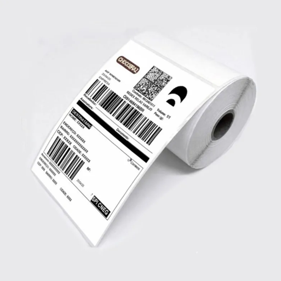 Rolo 200 Etiquetas Térmicas 10x15cm 100x150mm Serrilhadas – Impressão Direta, Sem Ribbon E-Commerce