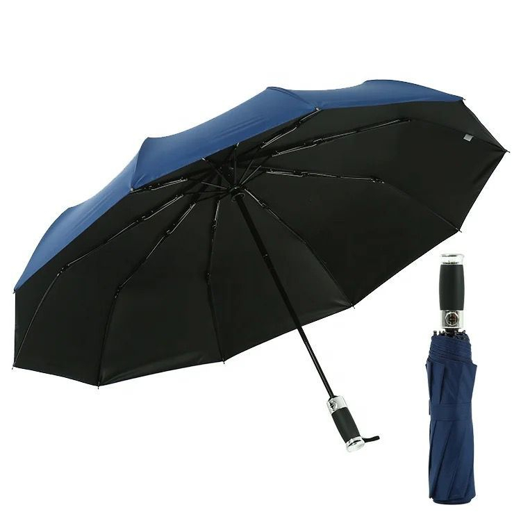 Guarda-Chuva Automático Reforçado 12 Hastes – Sombrinha, Resistente e Proteção Solar Blackout