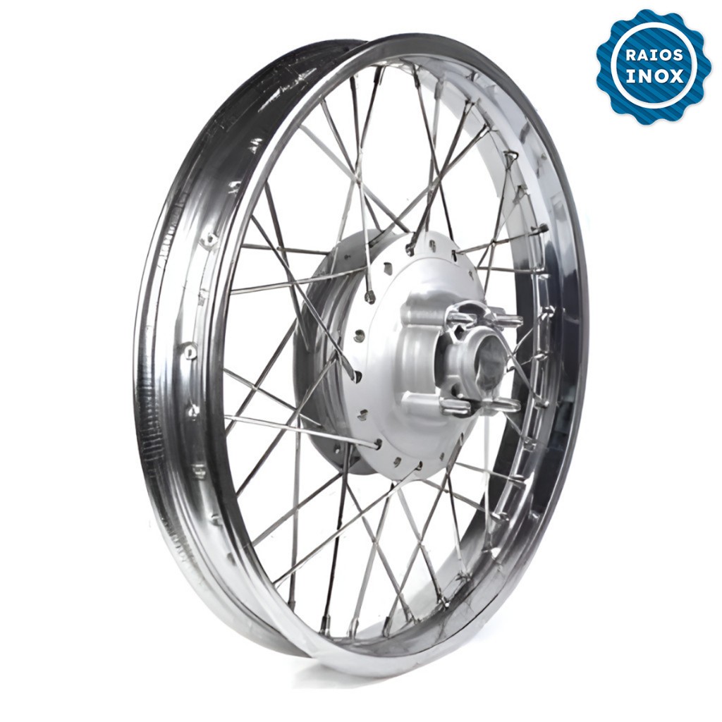 Roda Calha Jante Folha Traseira Fan 125 2009 Á 2018 Raio 3,5mm Aço Inox Freio Á Lona