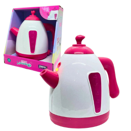 Brinquedo Infantil Chaleira Elétrica Rosa Zippy Toys