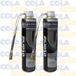 Kit 2 Reparador de Pneus Spray 400ml ETANIZ – Rápido e Fácil de Usar para Emergências Automotivas