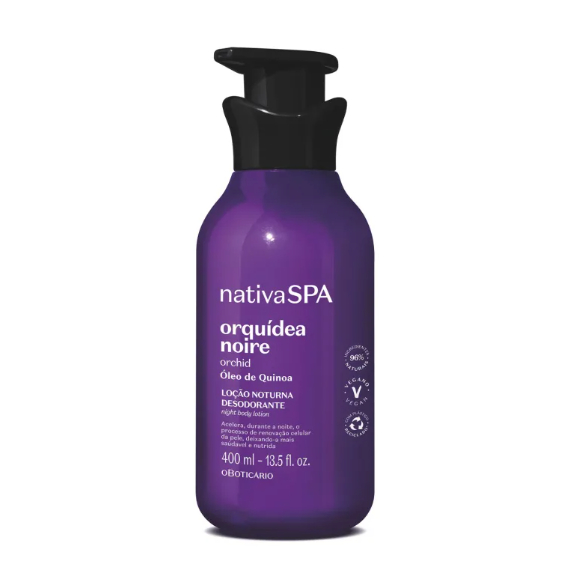 Loção Noturna Desodorante Corporal Nativa SPA Orquídea Noire 400ml Oboticário