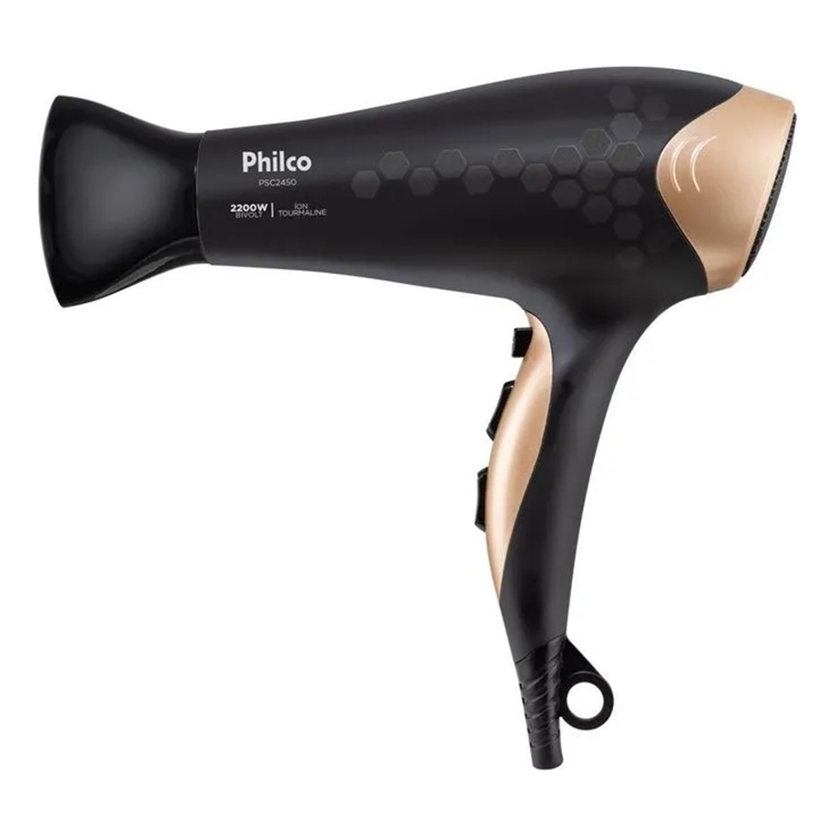 Secador De Cabelo Philco 2200w Psc2450 Íons Tourmaline Bivolt em Oferta na Shopee