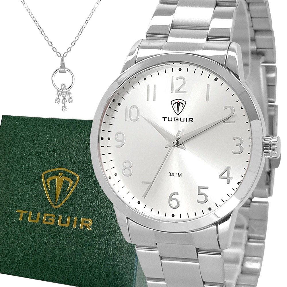 Relógio Tuguir Feminino Prata Prova Dágua Analógico Original - Watches