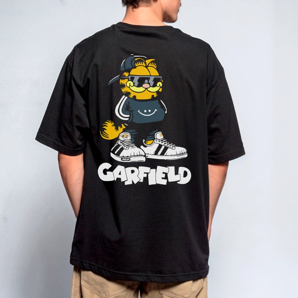 Camiseta Oversized Streetwear Gato Fofo Streetwear Hip-Hop Estampado Skatista REF 2634 Home Custom