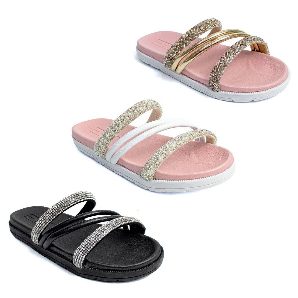 Sandália Molekinha Papete Juvenil Menina Chinelo 2352.107 em Oferta na Shopee