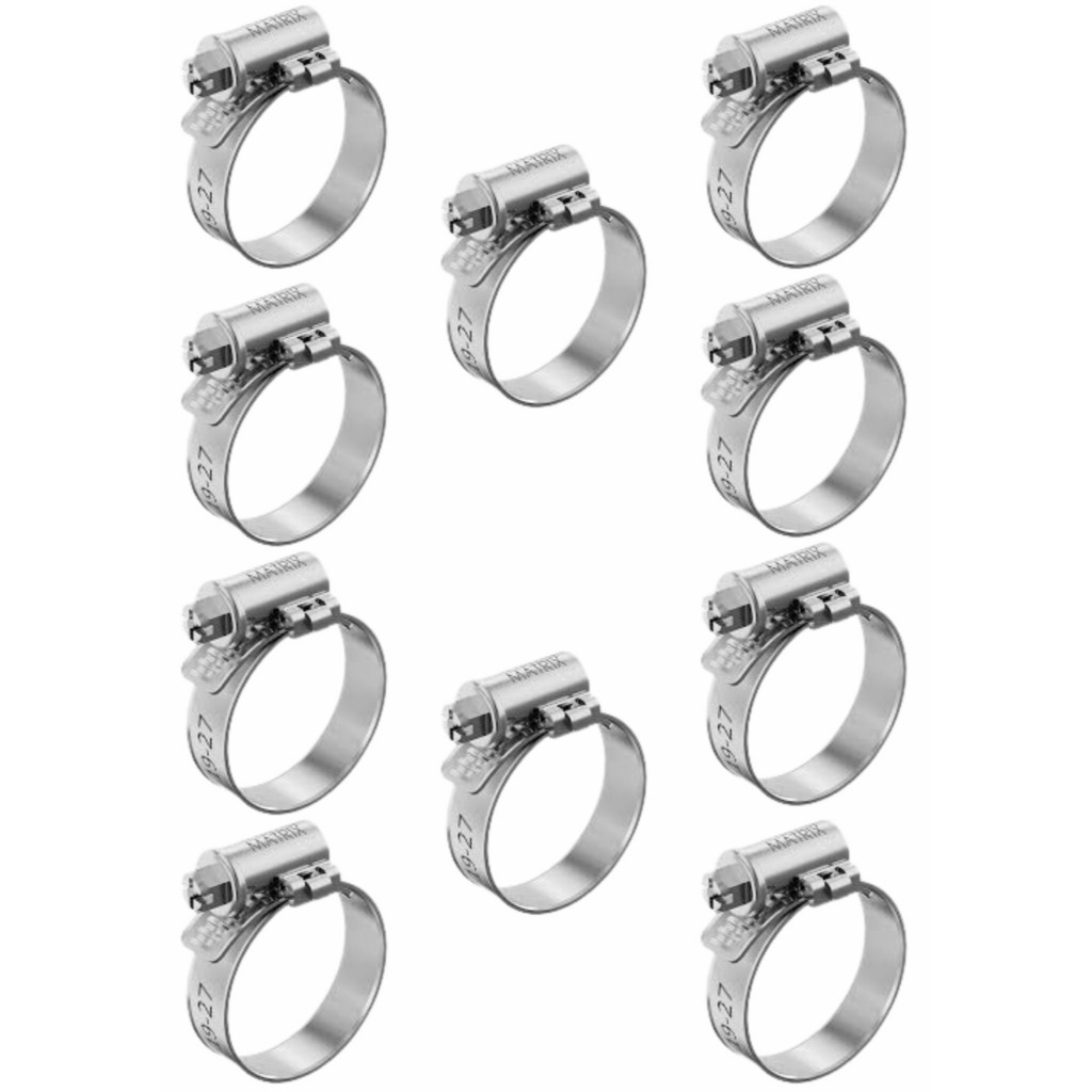 Kit Abraçadeira de Aço Inox 19-27 - 10 Peçtalas - Rosca Sem Fim para Mangueira Gás Jardim Me Matrix em Oferta na Shopee