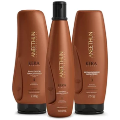 Kit Aneethun Kera System - Shampoo 300ml , Finalizador 250g e Recondicionador 250g
