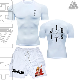 Kit Camiseta Compressão e Short compressão 2 Em 1 Jiu Jitsu Arte Marcial Minimalista Luta em Oferta na Shopee