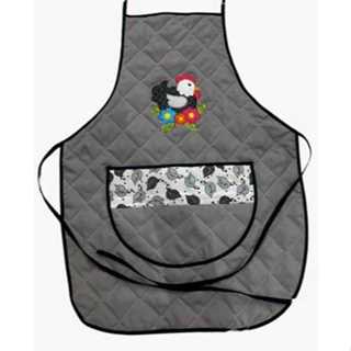 Avental com Bolso Frontal Impermeavel Bordado - MaYu Pires em Oferta na Shopee