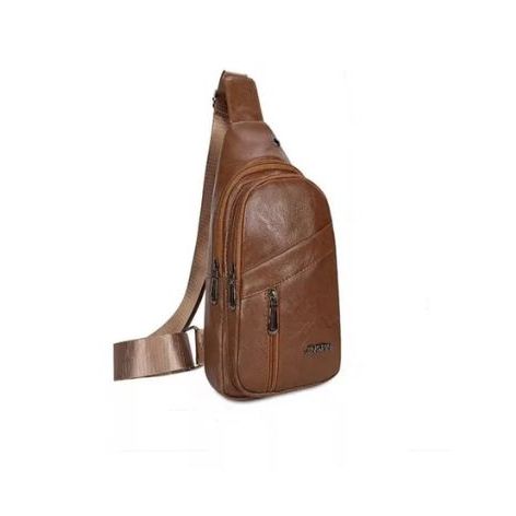 Bolsa Tiracolo Masculina Pochete Transversal Couro Ombro Top