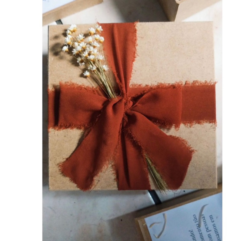 Fita Rústica Chiffon Artesanal Para Convite De Casamento Com 5 Metros Artesanato Batizado SOMOS FABRICANTES