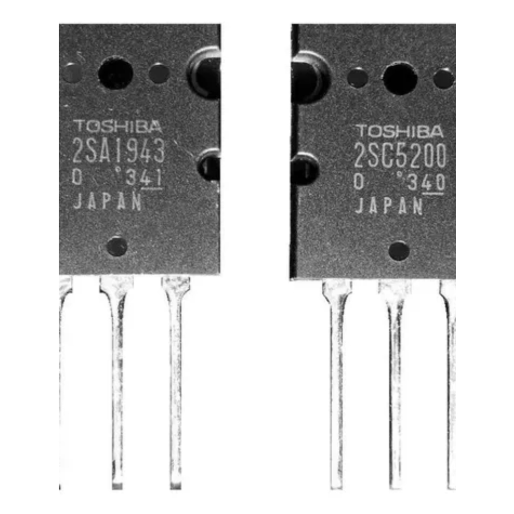 Par Transistores Amplificador 2SA1943 PNP + 2SC5200 NPN TO-264 230V 15A – Saída de Potência