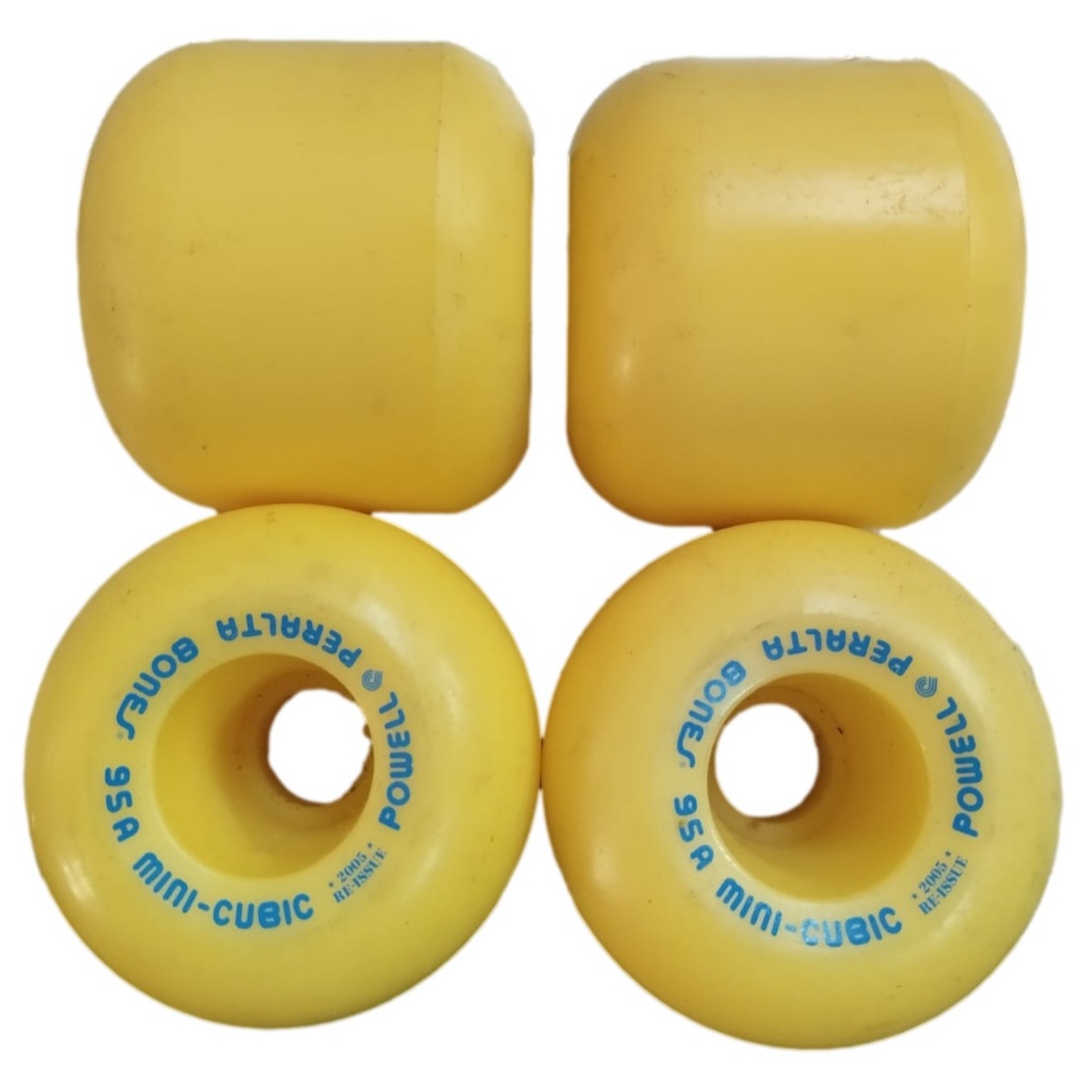 Roda Skate Bones Powell Peralta Mini Cubic 64mm 95a Amarelada - Envio Imadiato