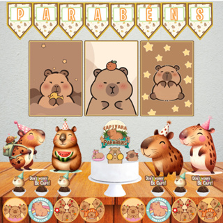 Kit Festa Capivara Só Um Bolinho Decoração Aniversario em casa, na escola em Oferta na Shopee