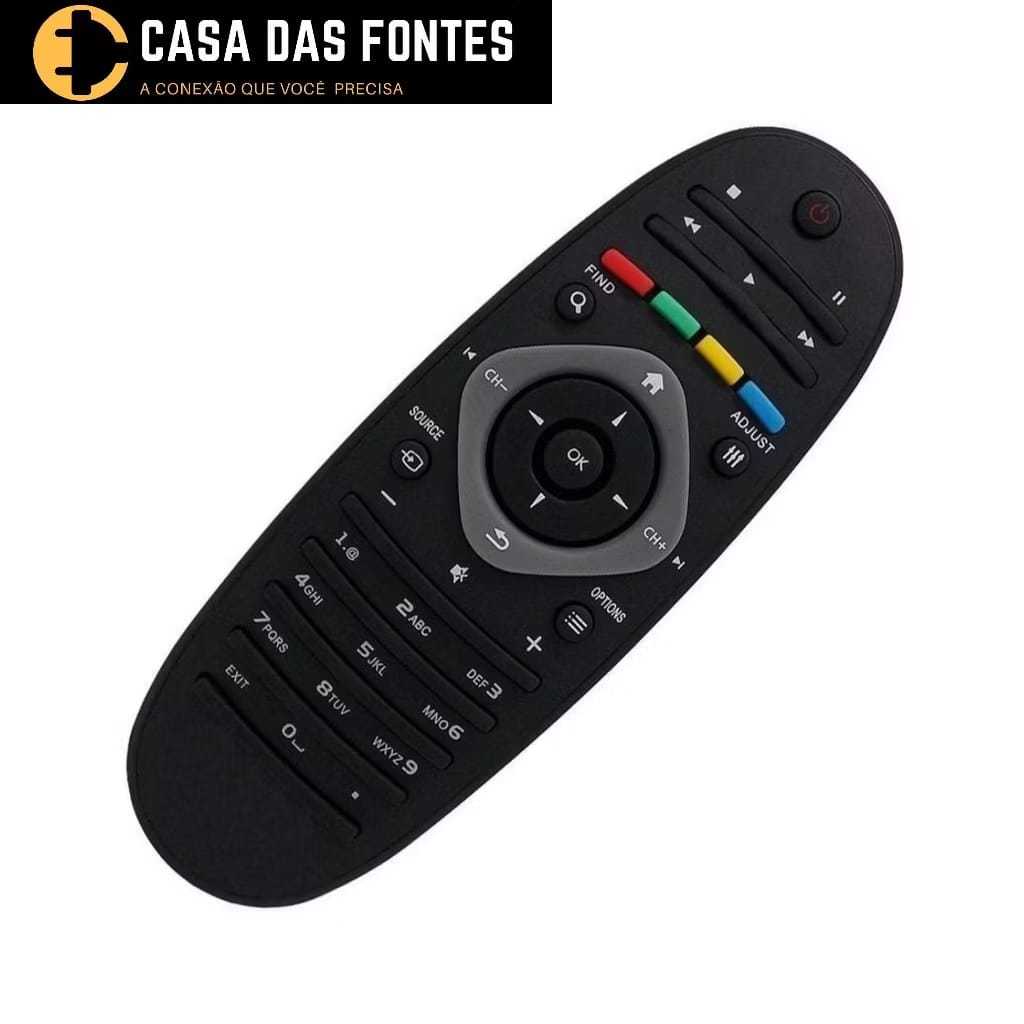 Kit com 10 Controle Remoto Tv Philips Oval 7983