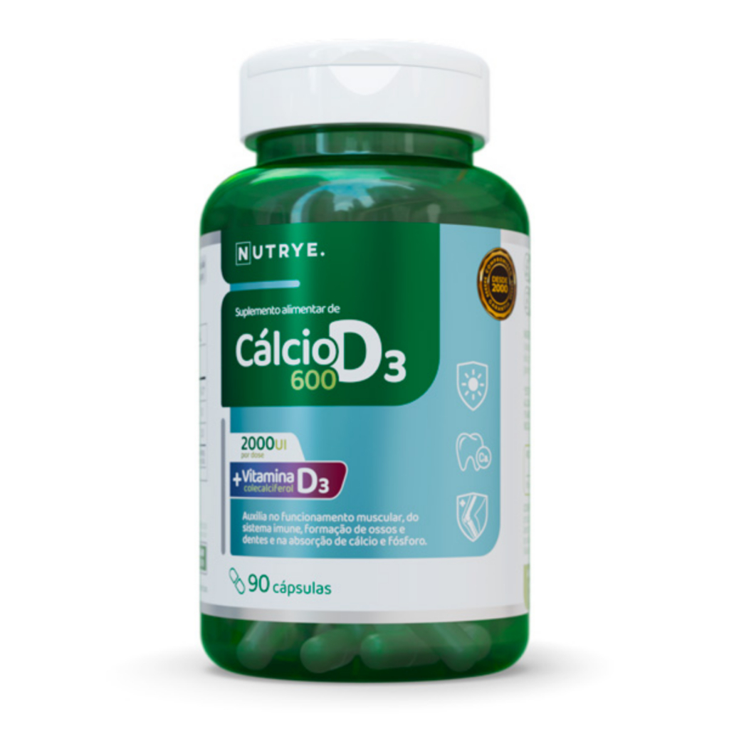 Carbonato de Cálcio 600 + Vitamina D3  333,33ui 90 Cápsulas