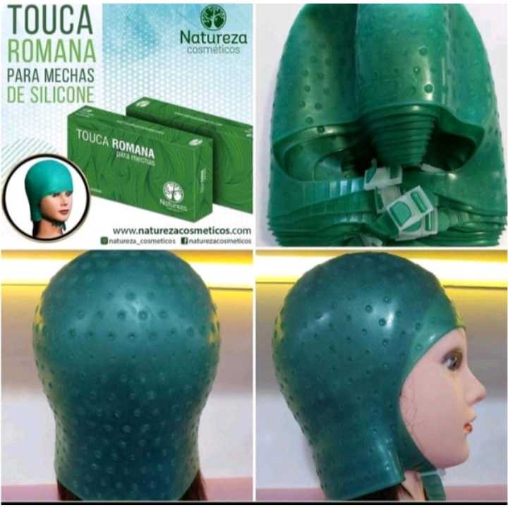 Touca Romana De Regulagem Para Mechas E Luzes De Silicone Ts Talismã Cosméticos Profissional 2300 Furos