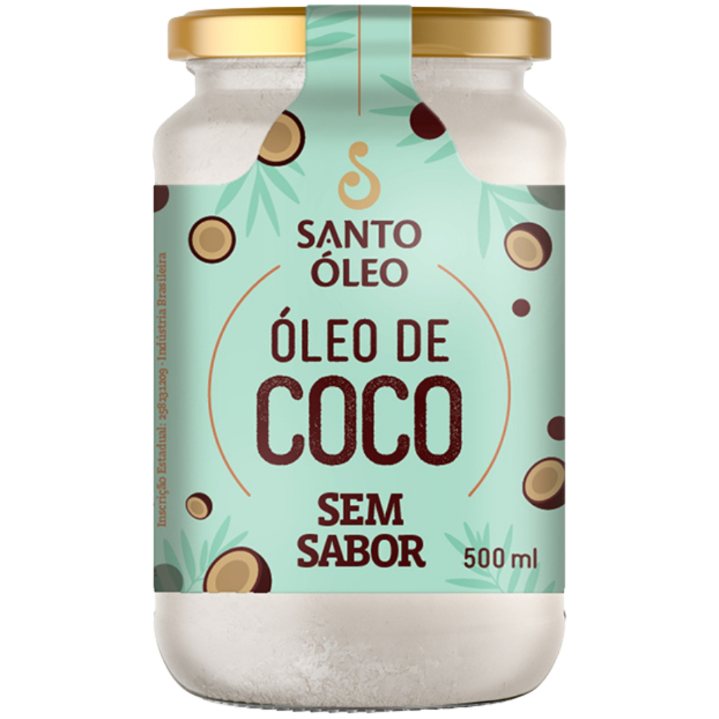 OLEO DE COCO SEM SABOR E SEM CHEIRO SANTO OLEO 500ML