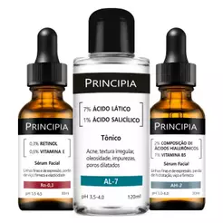 Kit c/ 2 Séruns Retinol + Ácidos Hialurônicos e 1 Tônico Ácido Lático Principia Skincare Tratamento