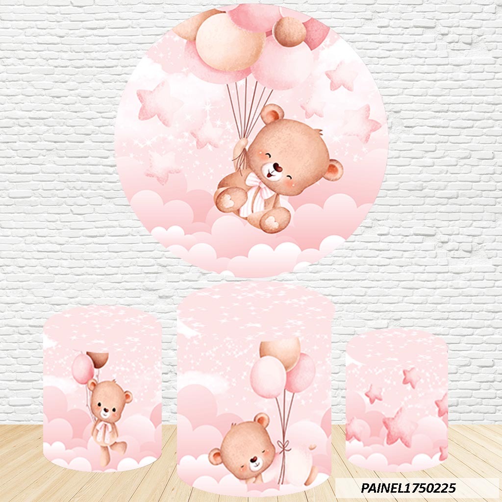 Kit de Capas de Painel Redondo Sublimado Chá Fralda Rosa 1,50M+ Trio Capas de Cilindro C/Elástico em Oferta na Shopee