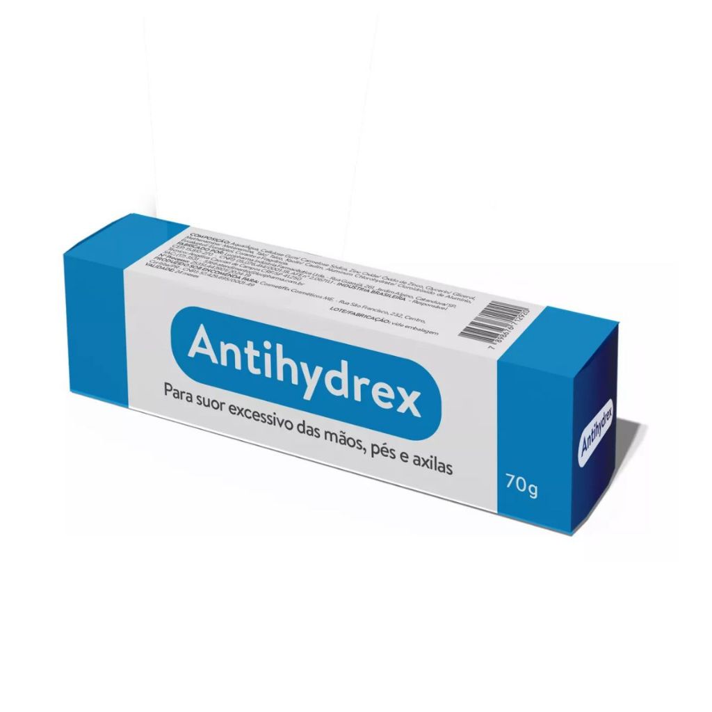 Pomada Antihydrex Controle O Suor Excessivo Com Mãos E Pés Secos Antitranspirante — imagem 2 de 2