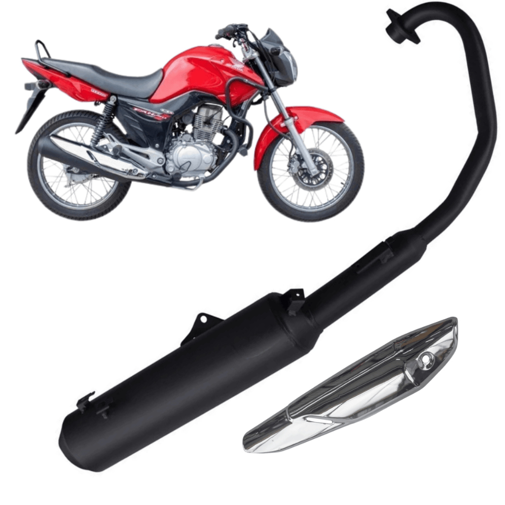 ESCAPAMENTO ESCAPE CG TITAN / START 150 2014 2015 MODELO ORIGINAL PRETO MA ACESSÓRIOS em Oferta na Shopee