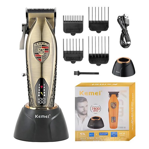 Detalhes do Maquina De Cortar Cabelo Profissional 7500 Rpm Kemei Km-2230 Corte Acabamento Bivolt