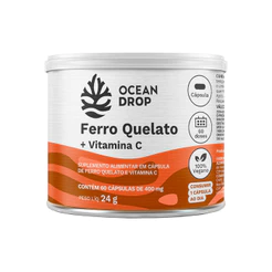 Ferro Quelato + Vitamina C 60 Cápsulas - Ocean Drop