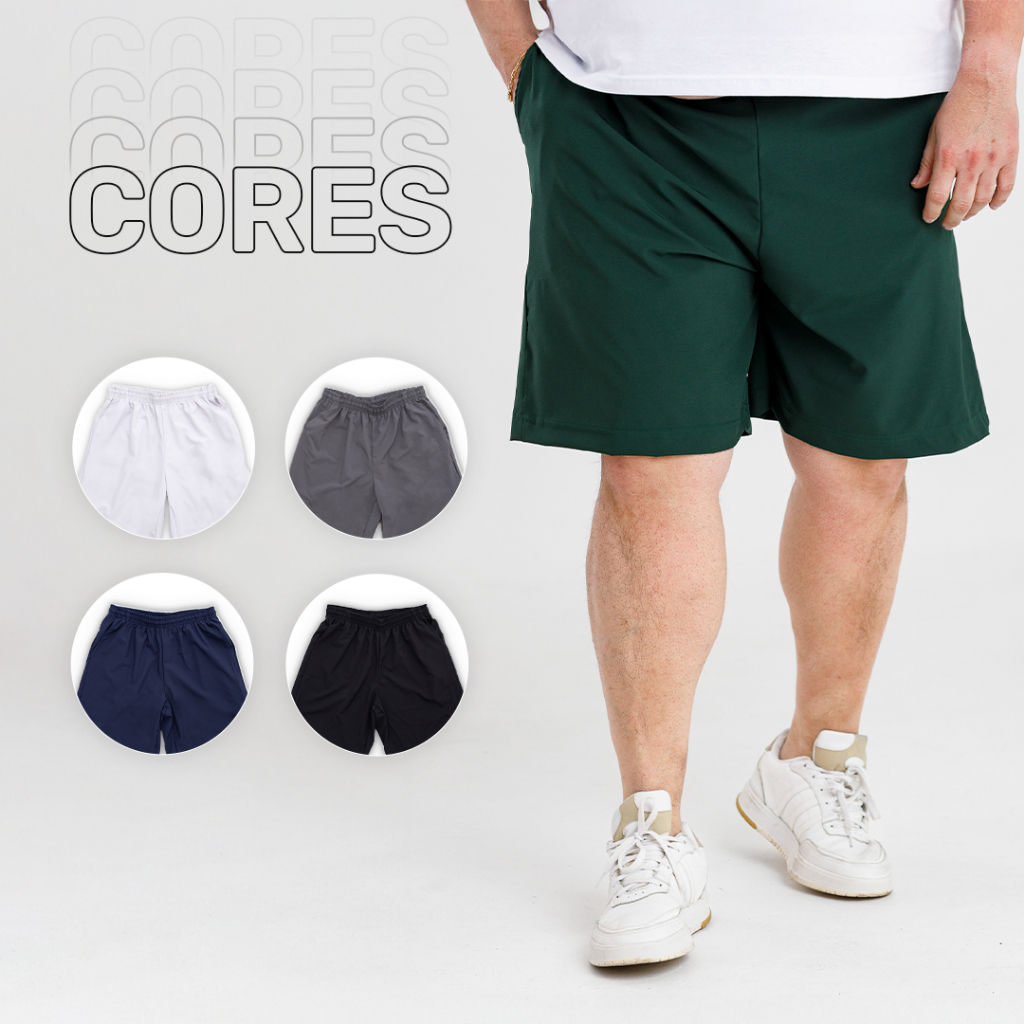 Bermuda Tactel Plus Size Masculina – Conforto, Leveza e Estilo para o Dia a Dia, Academia e Lazer
