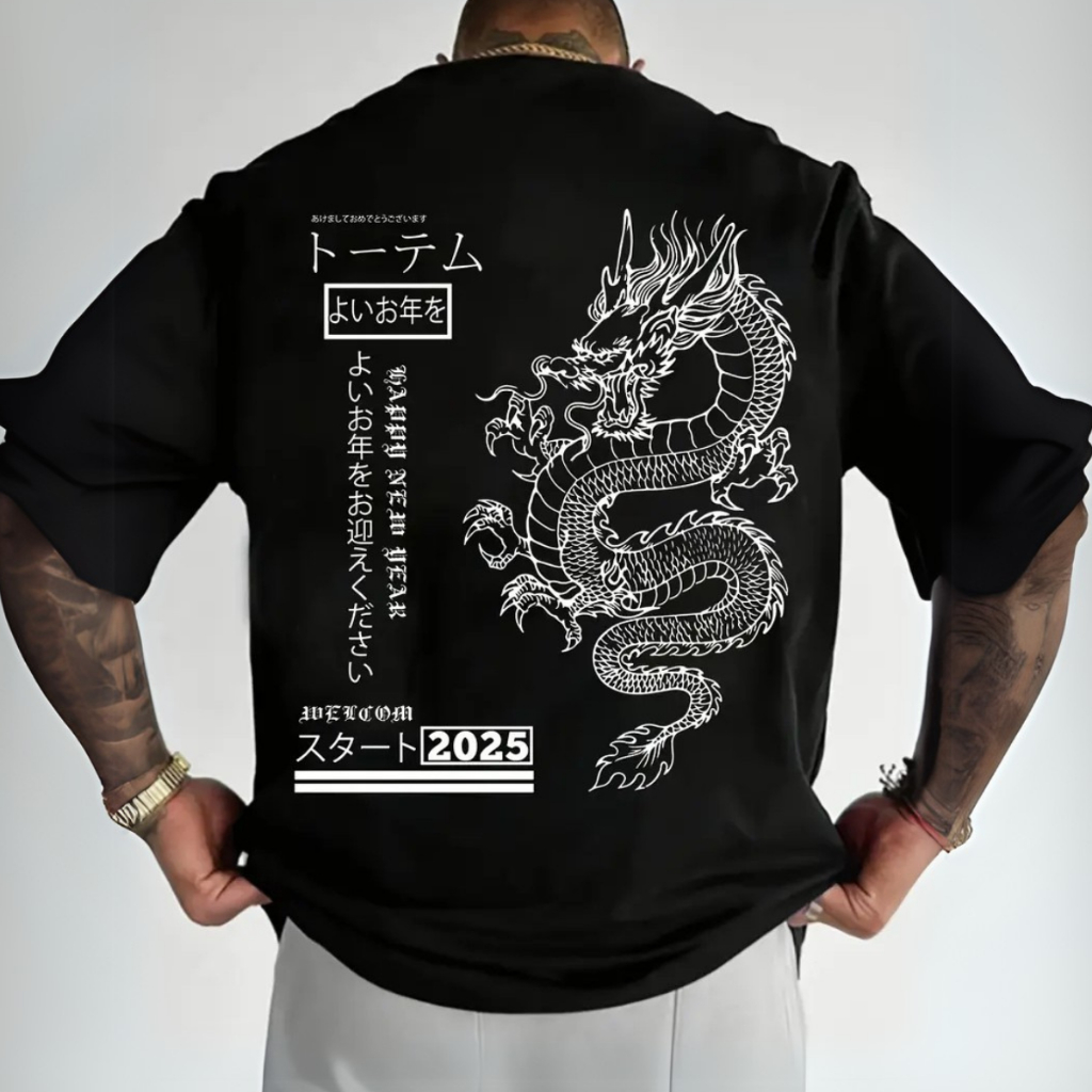 Camiseta Oversized Streetwear Asiático Cultura Japonesa Lançamento 2025 Design Exclusivo