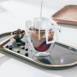 100 Unidades Filtro de Café Portátil  Saco Filtrante Coador Pequeno Mini Coador Envelope