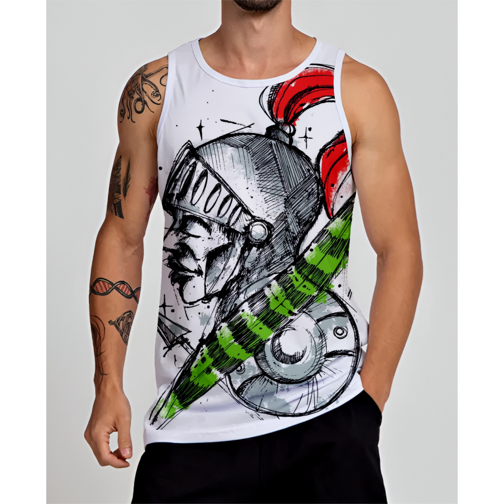 Camiseta Regata sem manga Poliéster Espada de são jorge em Oferta na Shopee