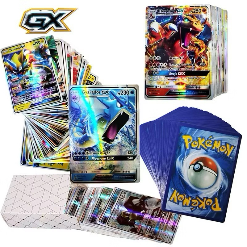Lote 40 Cartas Pokémon TCG Rainbow Ultra Raras GX/VMAX Cards Anime Para Coleção Batalhas e Presentes Ideal Para Jogos