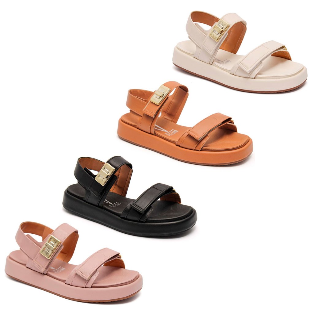 Sandália Papete Vizzano Feminino Flats Confortável Original