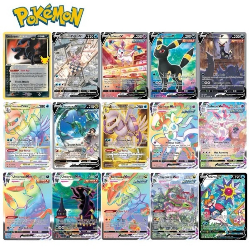 40 Cartas de Pokémon TCG GX/VMAX Raras Sortidas Sem Repetições Cards Pokémon Para Coleção e Presentes Para Crianças