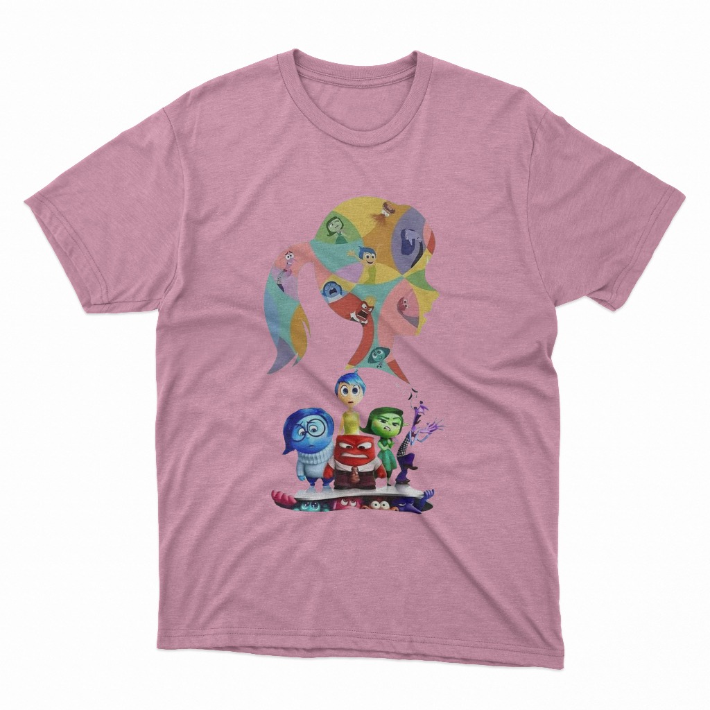 Camiseta Unissex Estampada Divertidamente 2 Disney Mente com Todas as Emoções 100% Algodão Adulto Infantil Juvenil